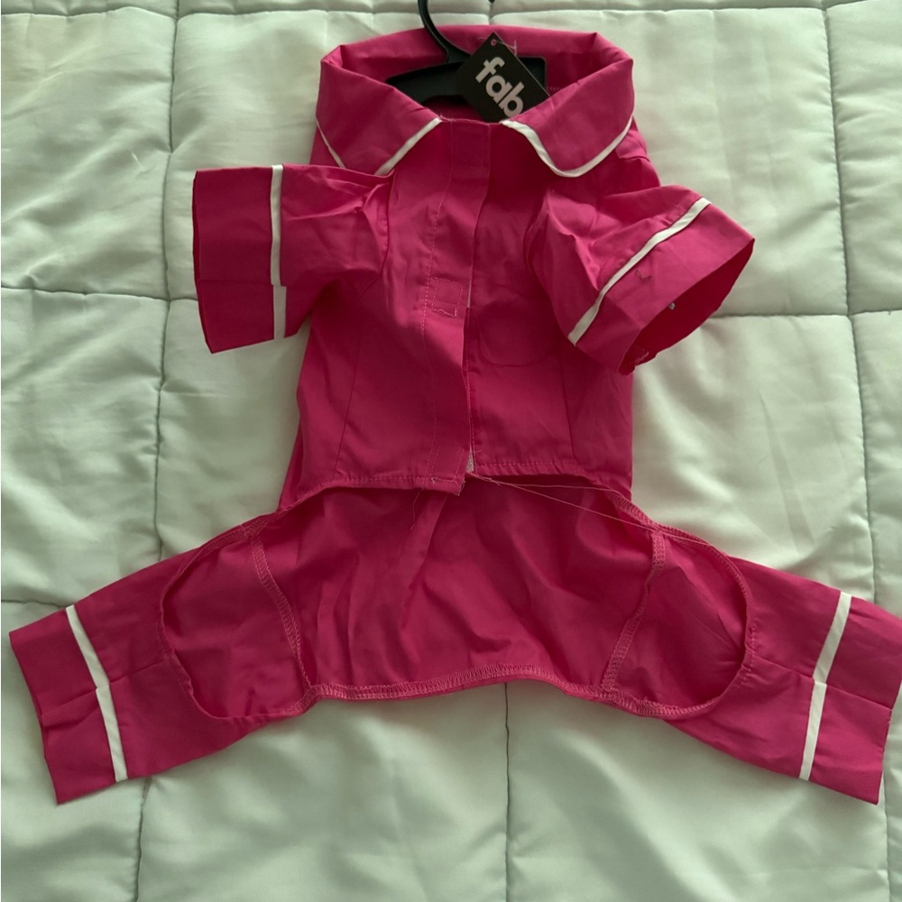 Poplin Pink Dog Pajamas - Picture 3 of 4